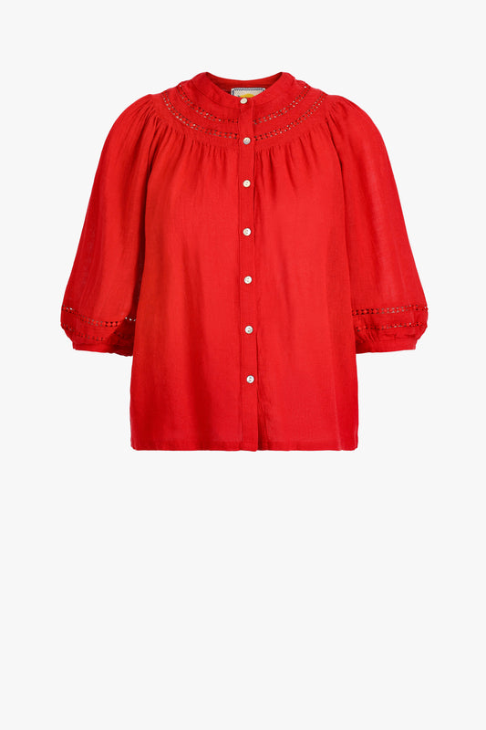 Blouse Theia in Tomato
