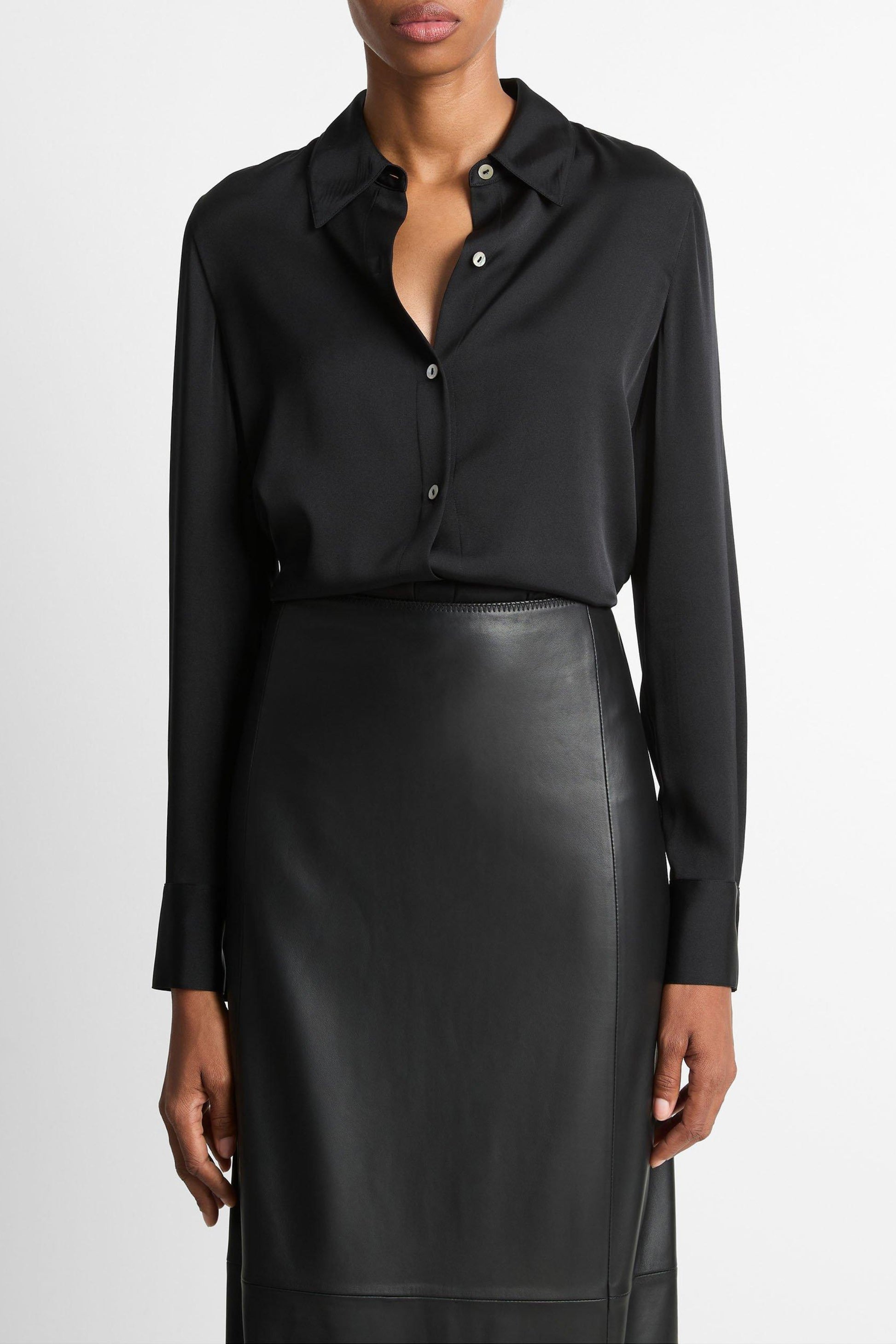 Bluse Slim Fit in SchwarzVince - Anita Hass