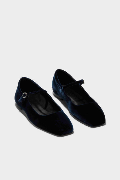 Ballerinas Uma Velvet in Navy