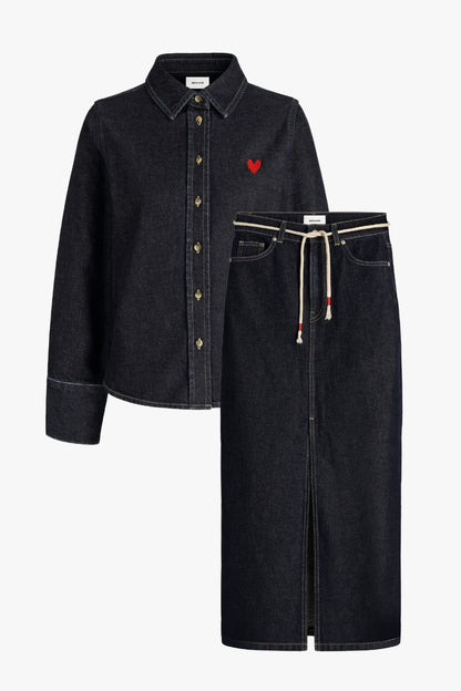 Denim Set The Maxi in Raw Denim