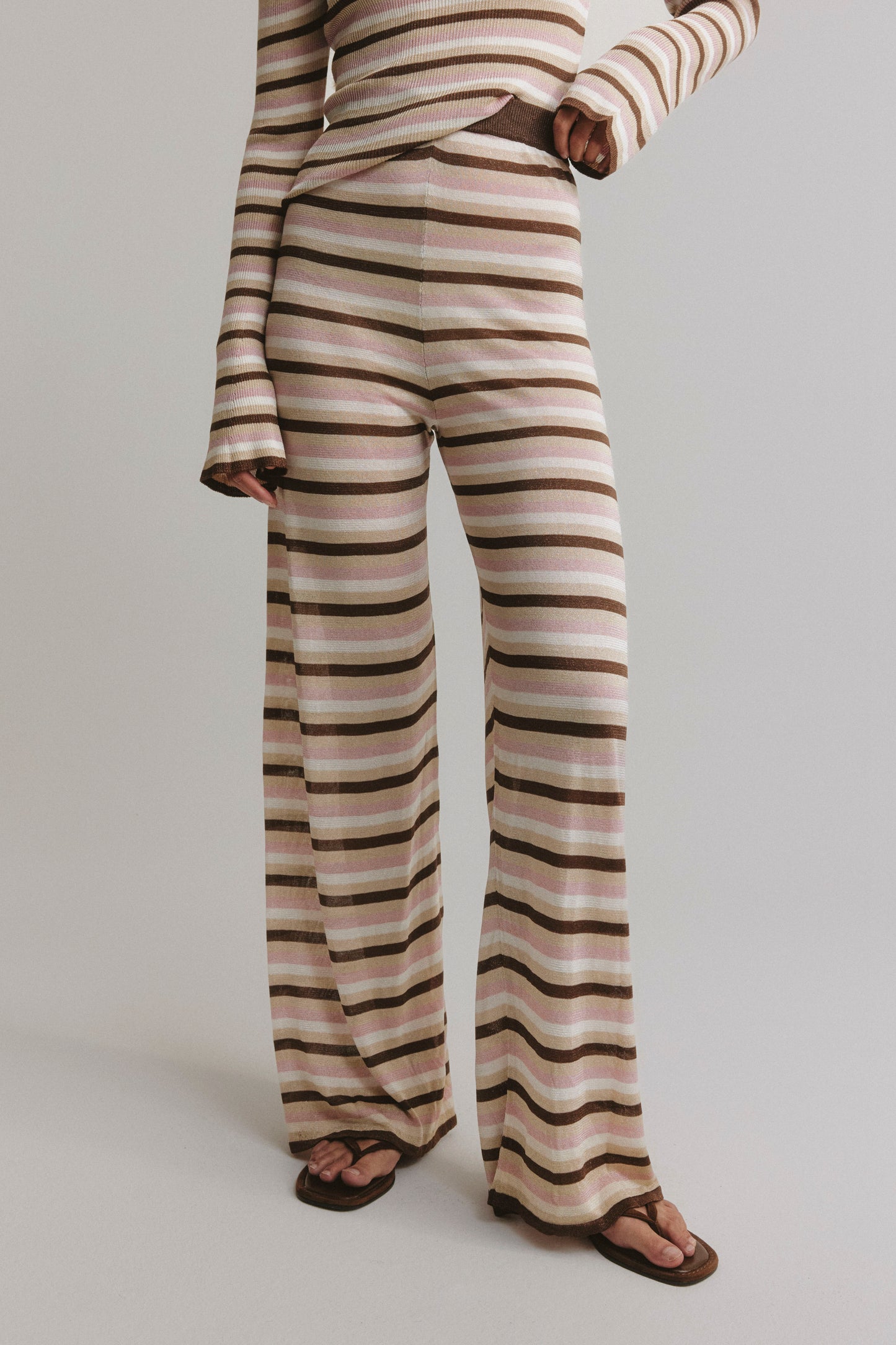 Hose Sunset Glow in Striped Lurex