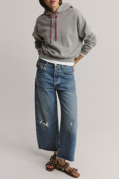 Hoodie Crystal in Melange Grey