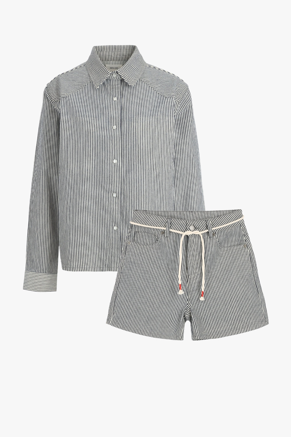 Conjunto de vaqueros Positano en azul y blanco