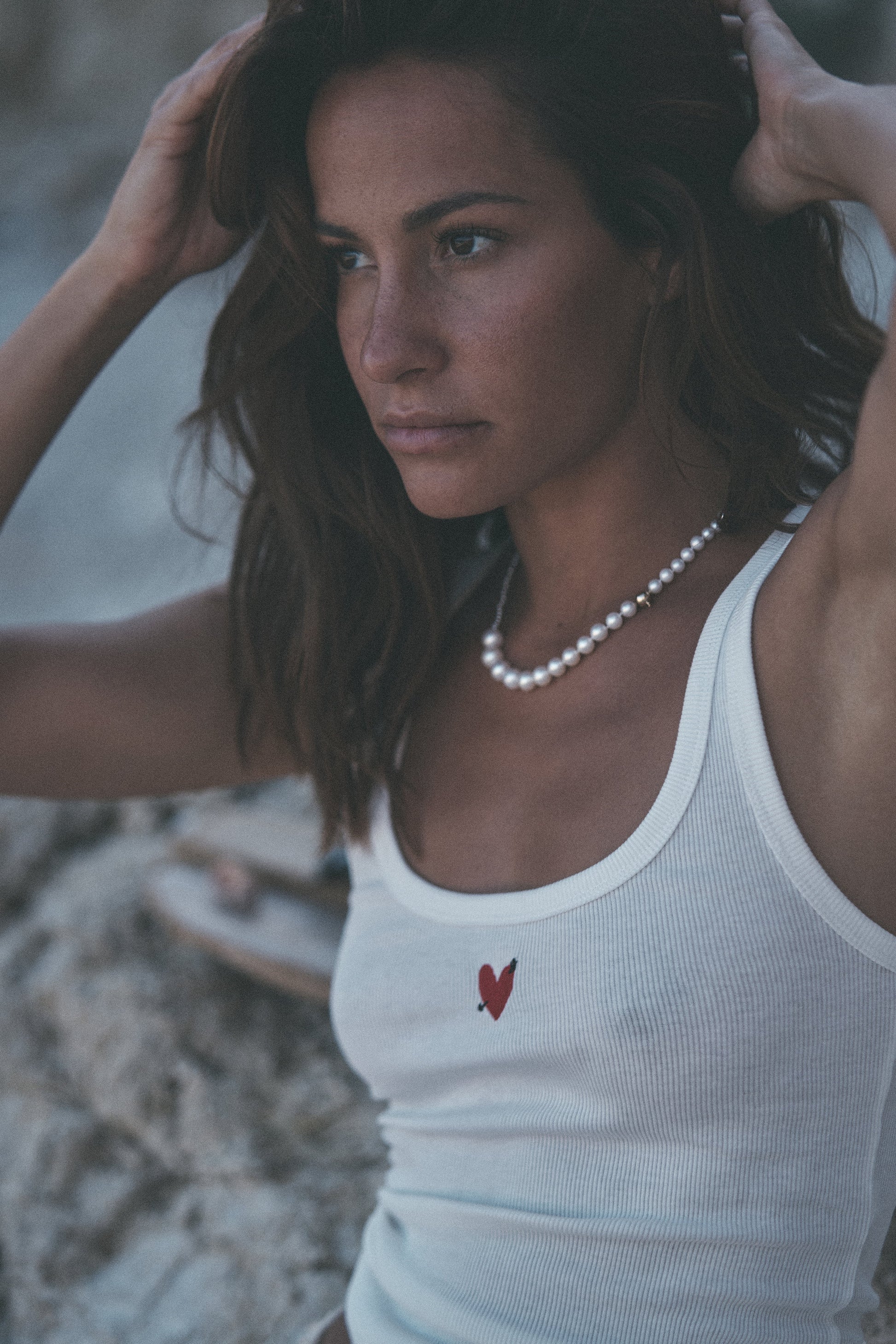 Tank Top Set 'Heart' in Weiß/Light GreyAnita Hass - Anita Hass