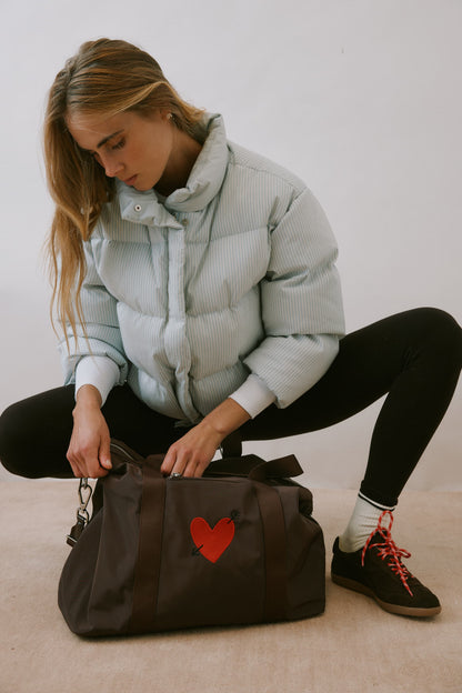 Tasche 'Heart' in Braun Nylon Anita Hass