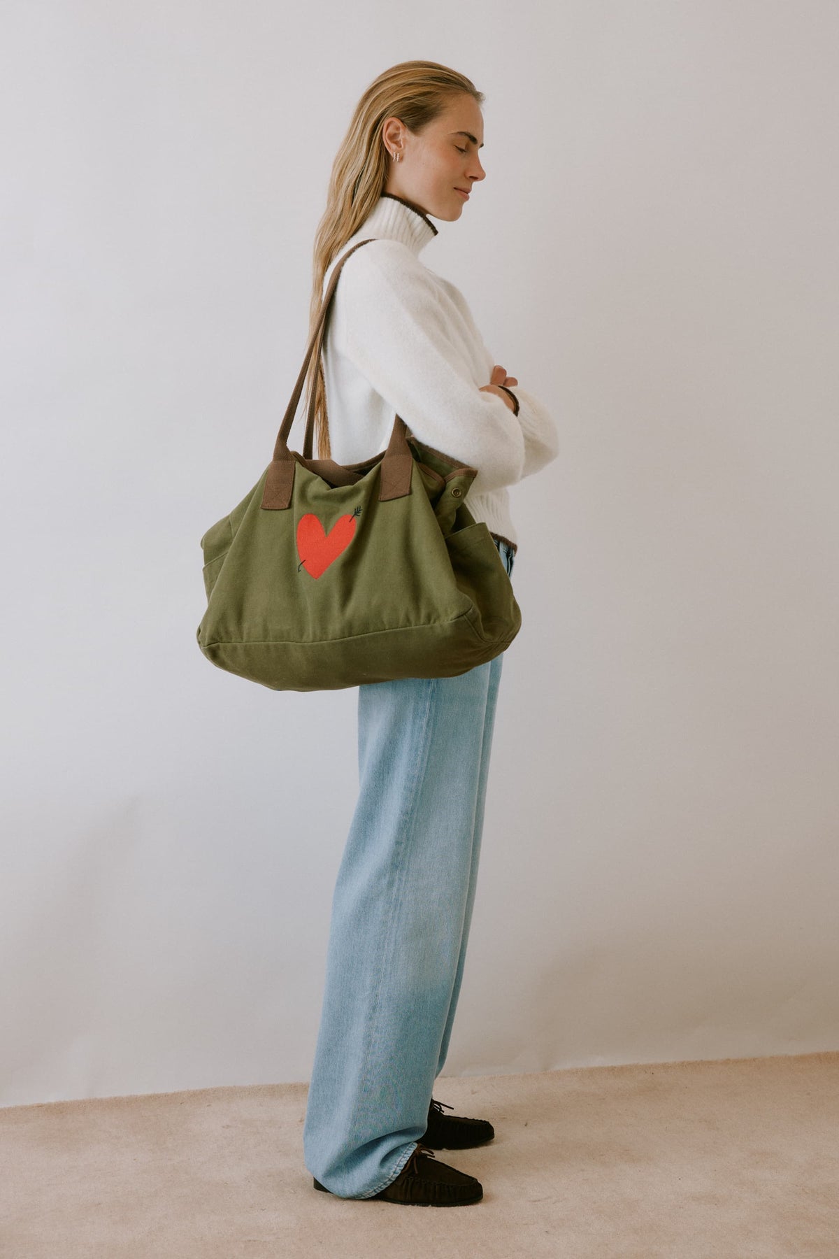 Bag Moss in Olive/Check