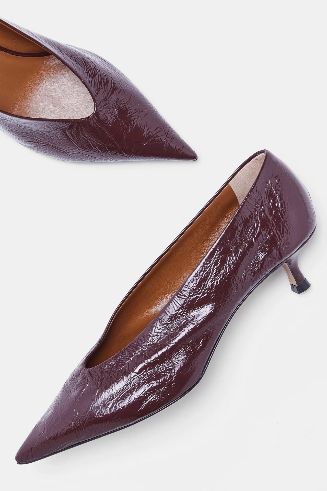 Kitten Heel Babouche in AubergineLe Monde Beryl - Anita Hass