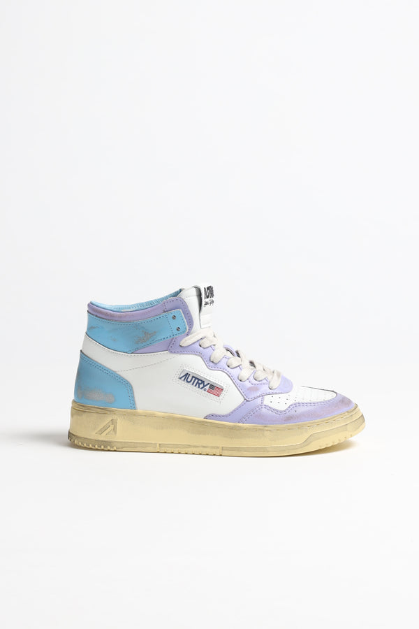 Sneaker Super Vintage Mid in Weiß/Lavendel/AzurAutry - Anita Hass