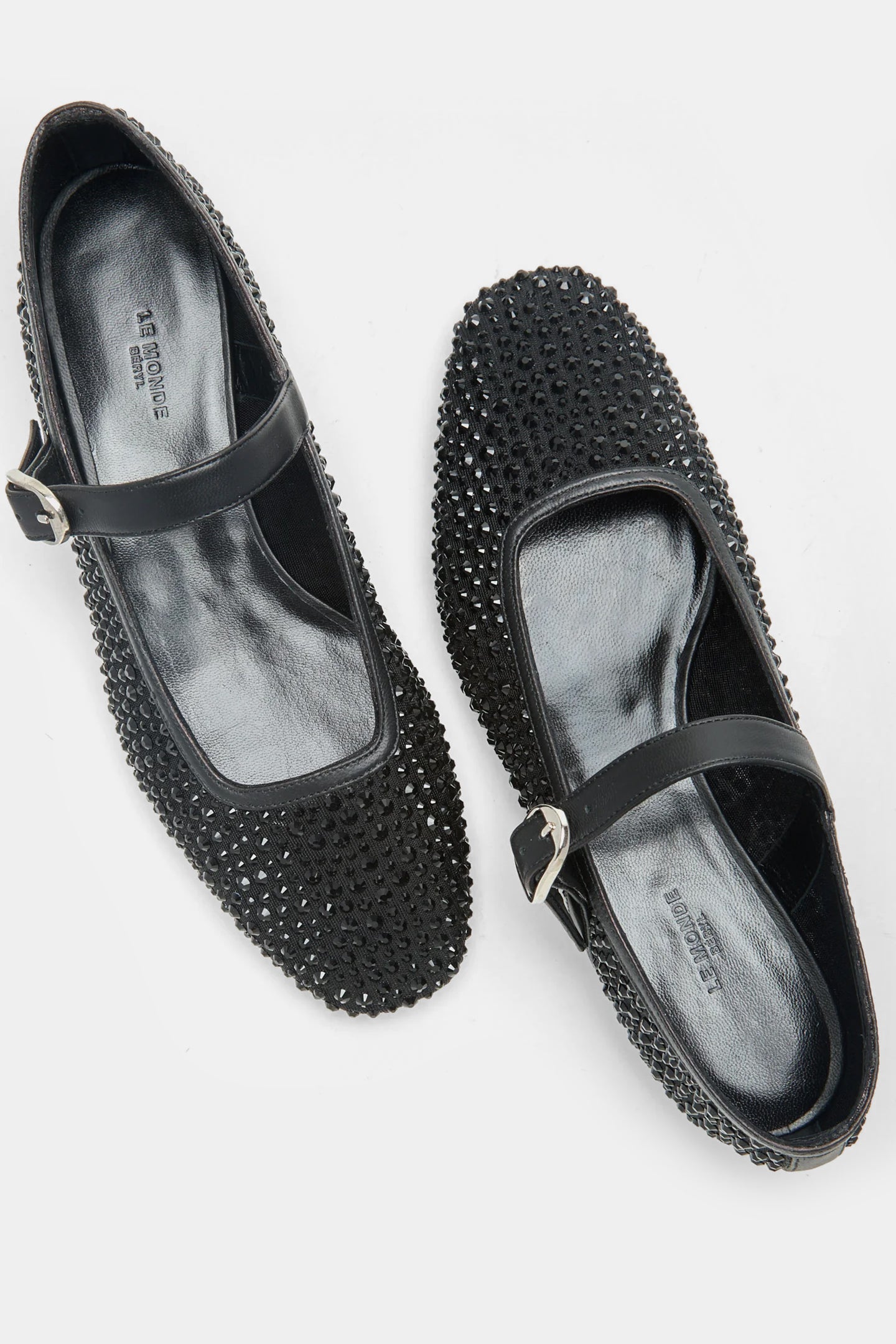Ballerinas Mary Jane Mesh Crystal in SchwarzLe Monde Beryl - Anita Hass