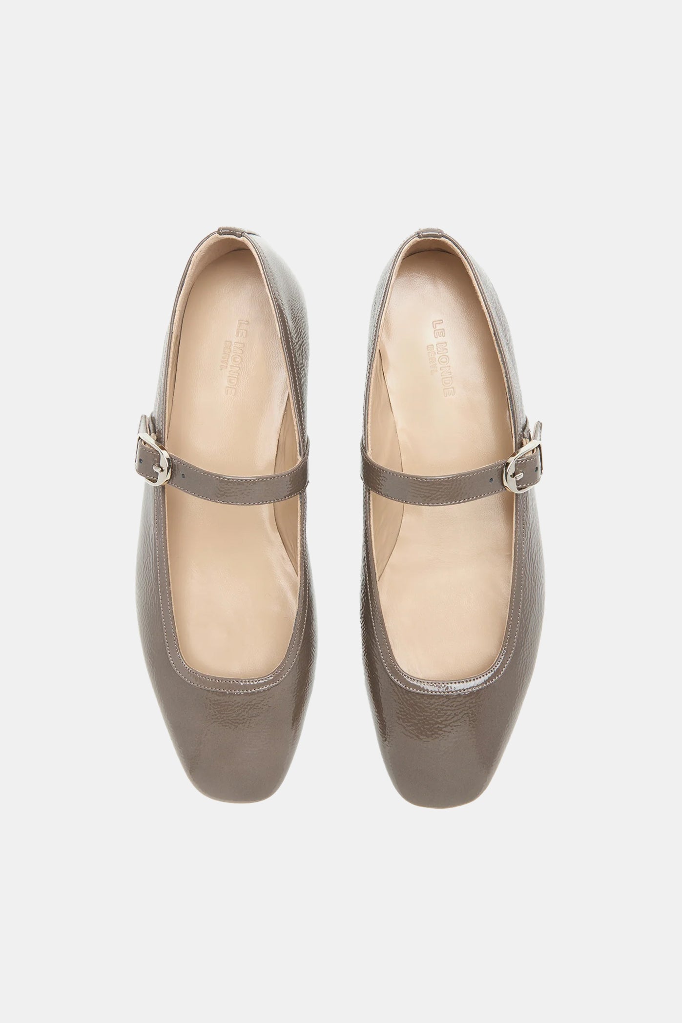 Ballerinas Mary Jane in Patent TaupeLe Monde Beryl - Anita Hass