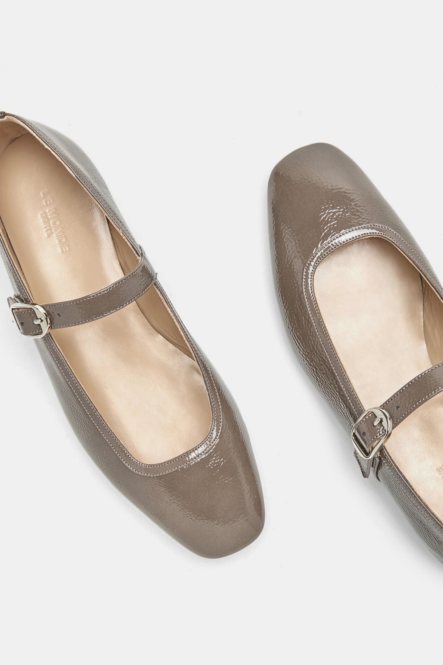 Ballerinas Mary Jane in Patent TaupeLe Monde Beryl - Anita Hass