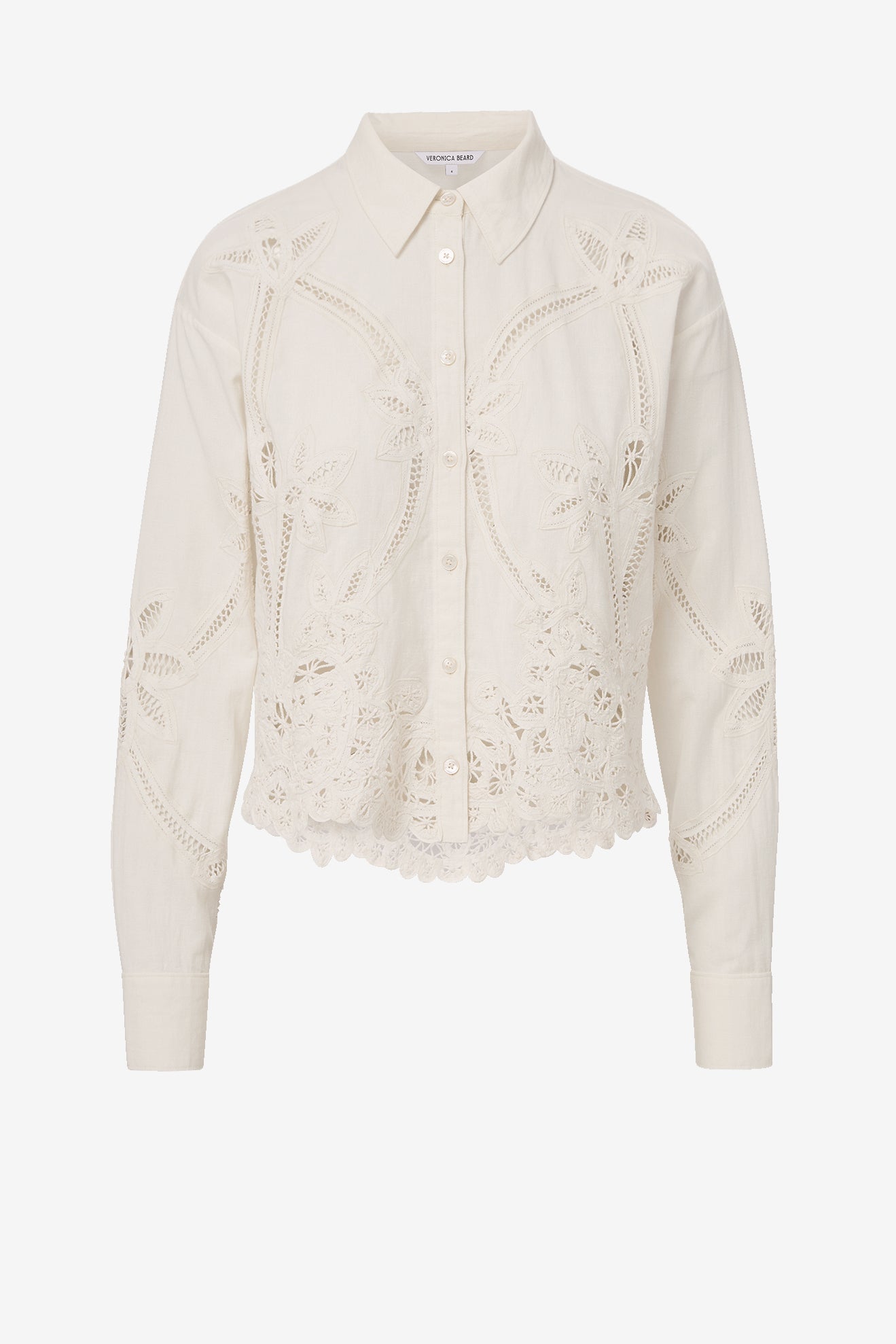 Aderes Eyelet blouse in Dove