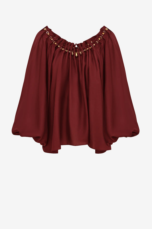 Bluse Aster Bead in MerlotZimmermann - Anita Hass