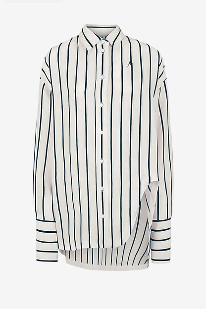 Bluse Diana Stripes in White/BlackThe Attico - Anita Hass