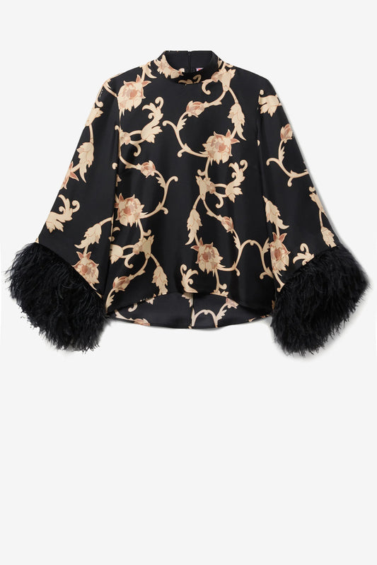 "Make An Exit" Blouse in Buttercup Black