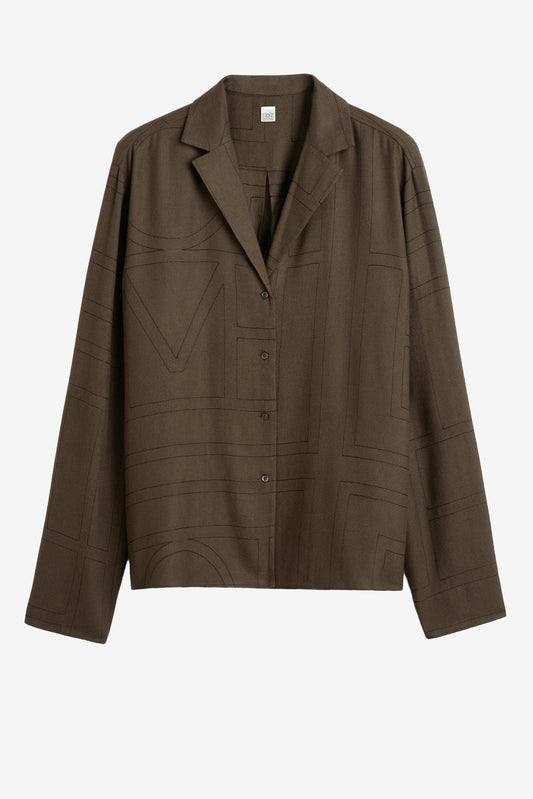 Bluse PJ Flannel in Dark Brown