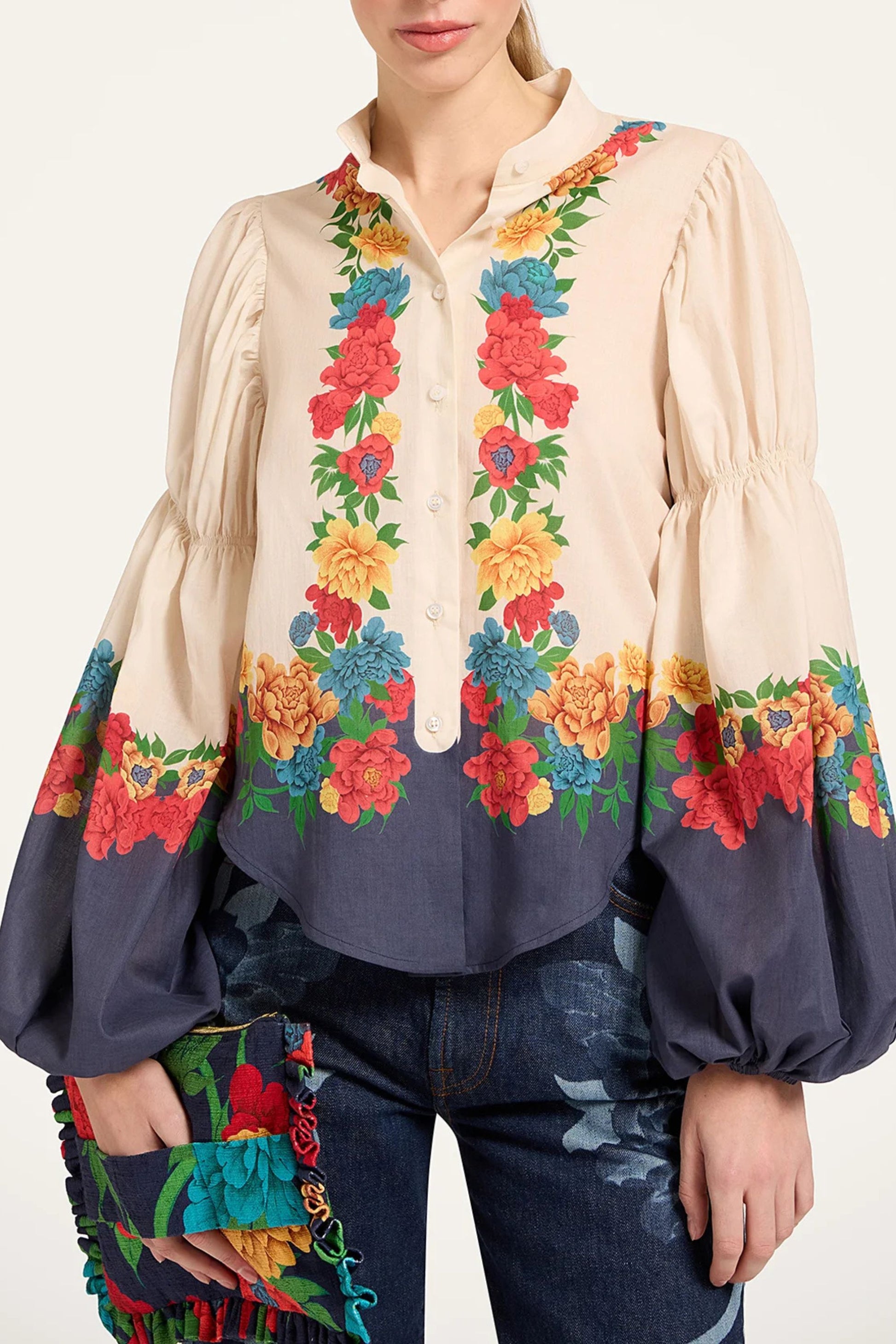 Bluse Pina in Princess Peony IvoryLa Double J - Anita Hass