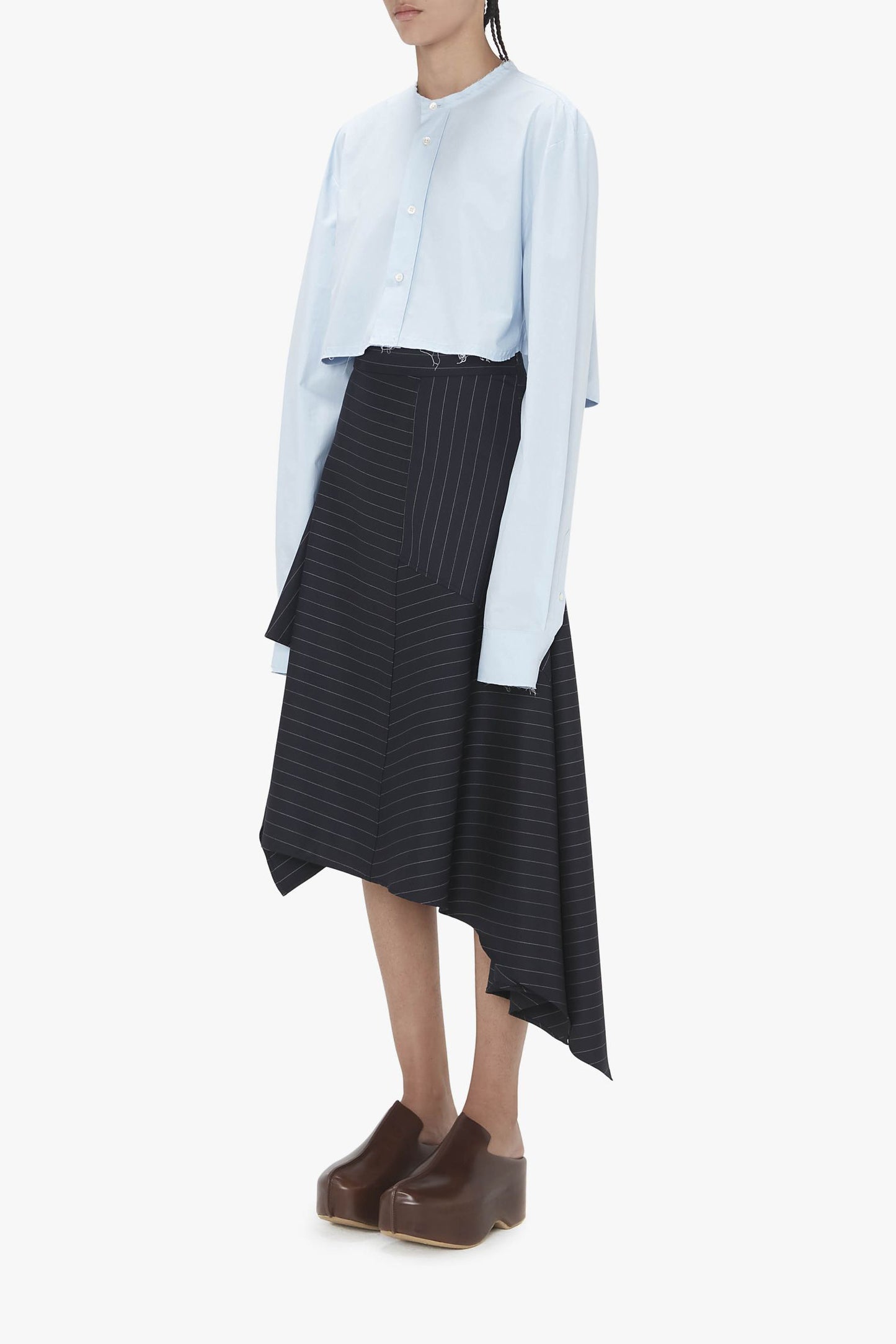 Bluse Raw Cropped in BlauJW Anderson - Anita Hass