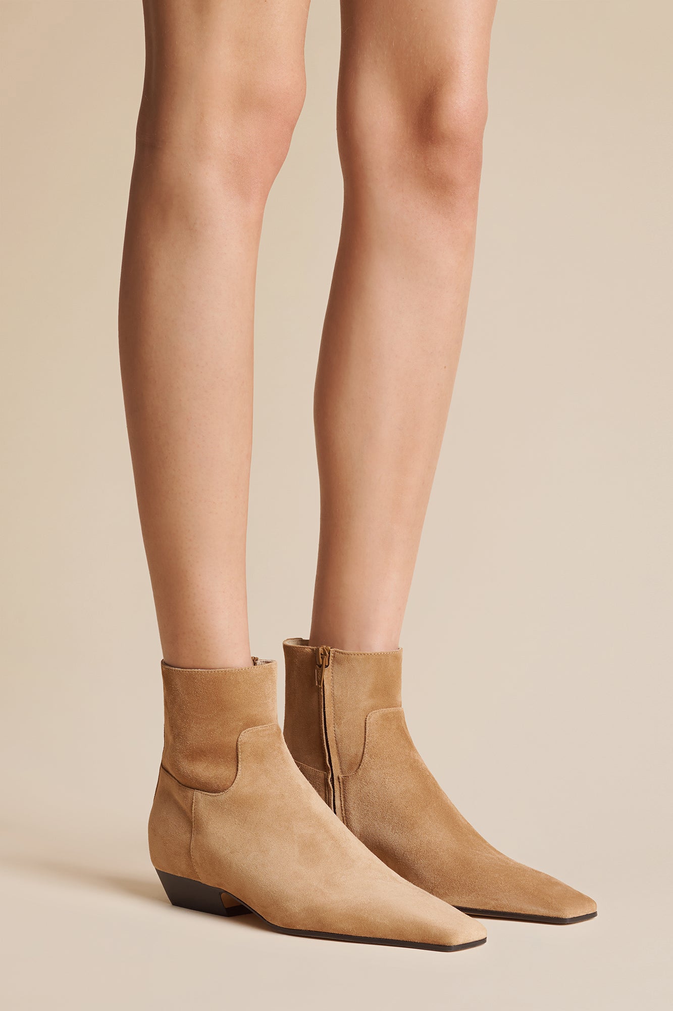 Boots Marfa Flat in CamelKhaite - Anita Hass