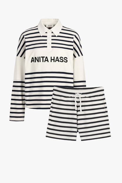 Striped Set Riviera in Black/Ivory