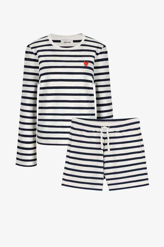 Stripe Set 'Heart' in Navy/Ivory Anita Hass