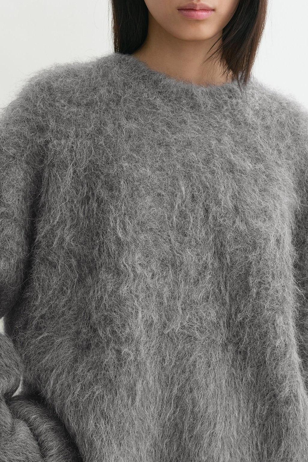 Pullover Boxy Alpaca in Dark Grey MelangeToteme - Anita Hass