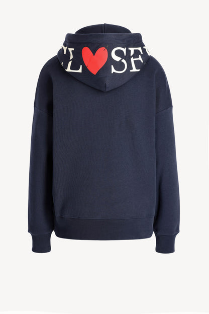 Hoodie 'Heart' in NavyClosed x Anita Hass - Anita Hass