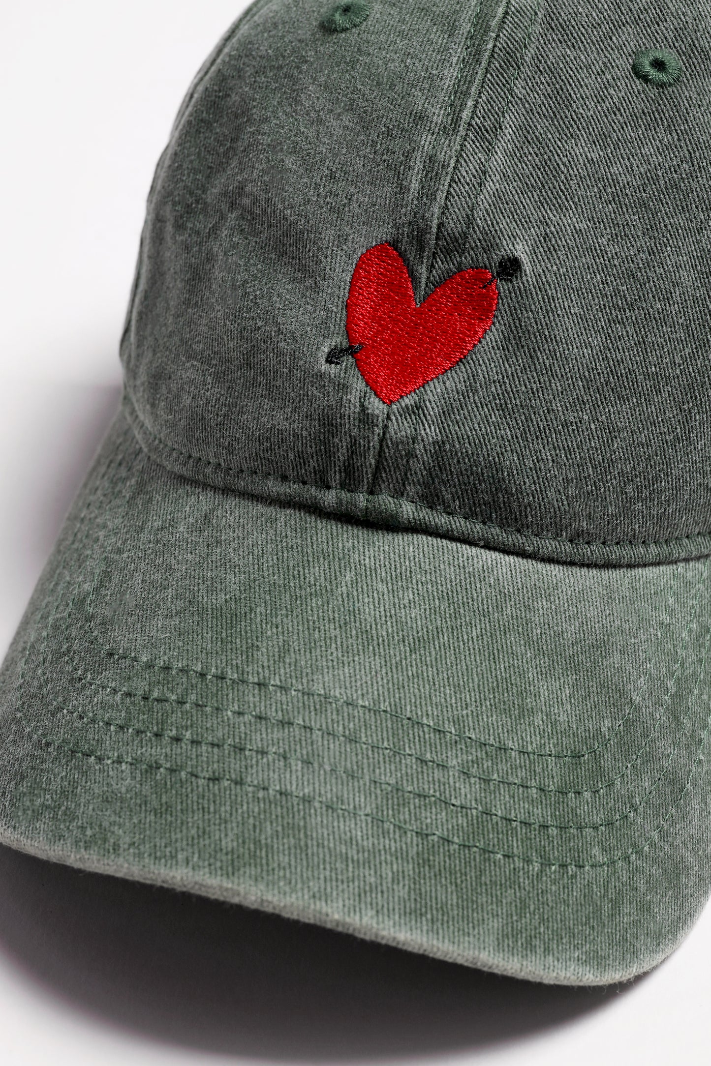 Cap 'Heart' in Washed GreenAnita Hass - Anita Hass