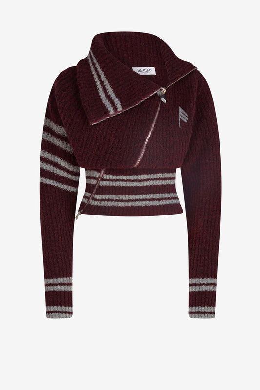 Cardigan Asym in BurgundyThe Attico - Anita Hass