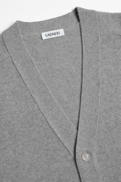 Cardigan Jimmy in Mid Grey MelangeLadneri Men - Anita Hass