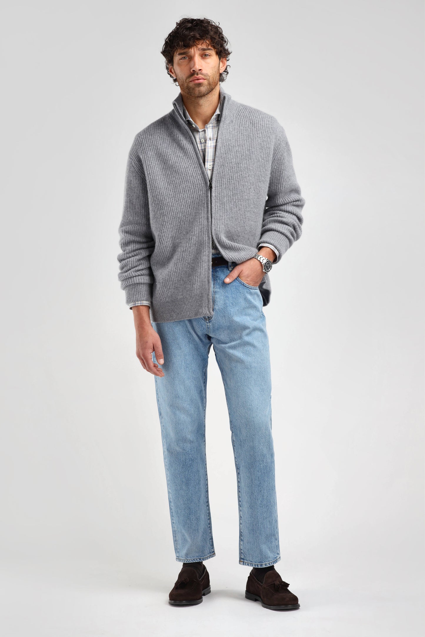 Cardigan Paulie in Mid Grey MelangeLadneri - Anita Hass