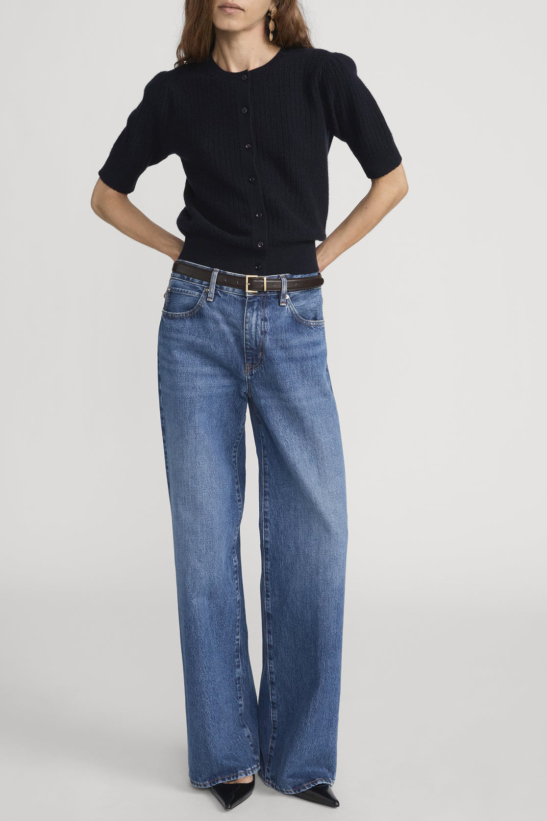 Cardigan The Chain Pointelle in Marina