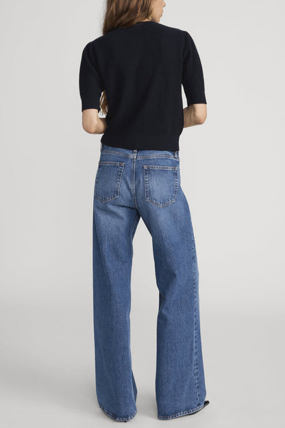 Cardigan The Chain Pointelle in NavyFrame - Anita Hass