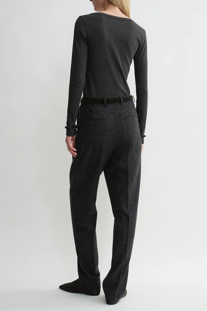 Longsleeve Rib in Charcoal MelangeToteme - Anita Hass