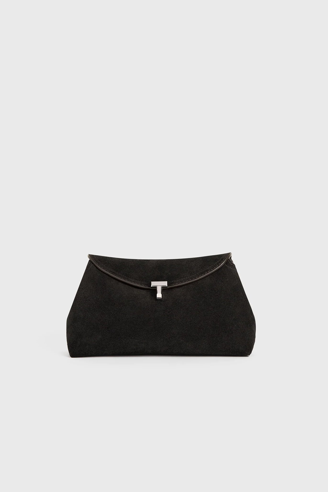 Clutch T-Lock Suede in EspressoToteme - Anita Hass