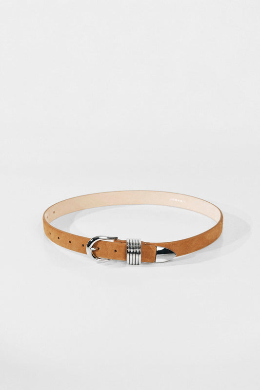 Gürtel Hollyhock in Caramel Suede/SilverDéhanche - Anita Hass