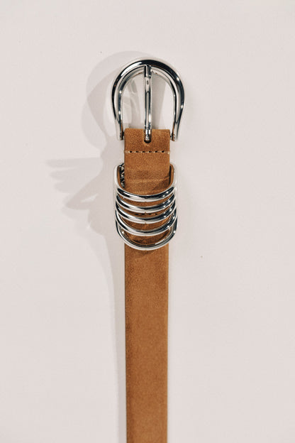 Gürtel Hollyhock in Caramel Suede/SilverDéhanche - Anita Hass