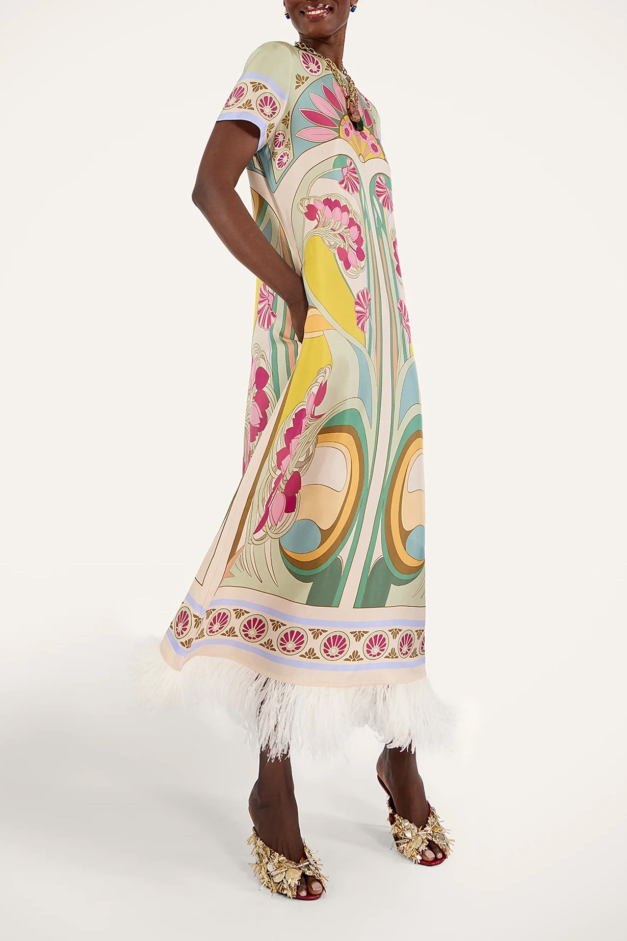 Kleid Swing Feather in Tulip Placée GreenLa Double J - Anita Hass