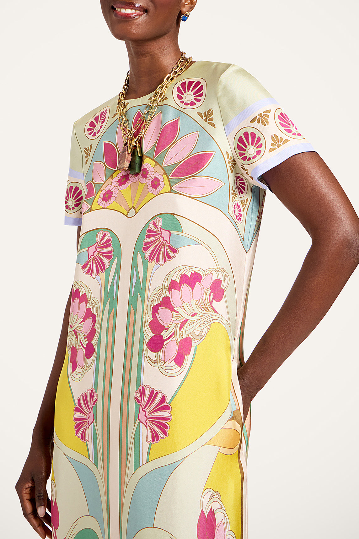 Kleid Swing Feather in Tulip Placée GreenLa Double J - Anita Hass