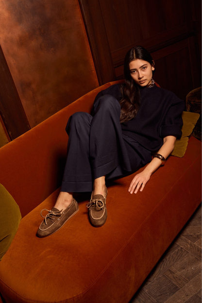 Loafer Boat Brushed in Dark BrownPosa - Anita Hass