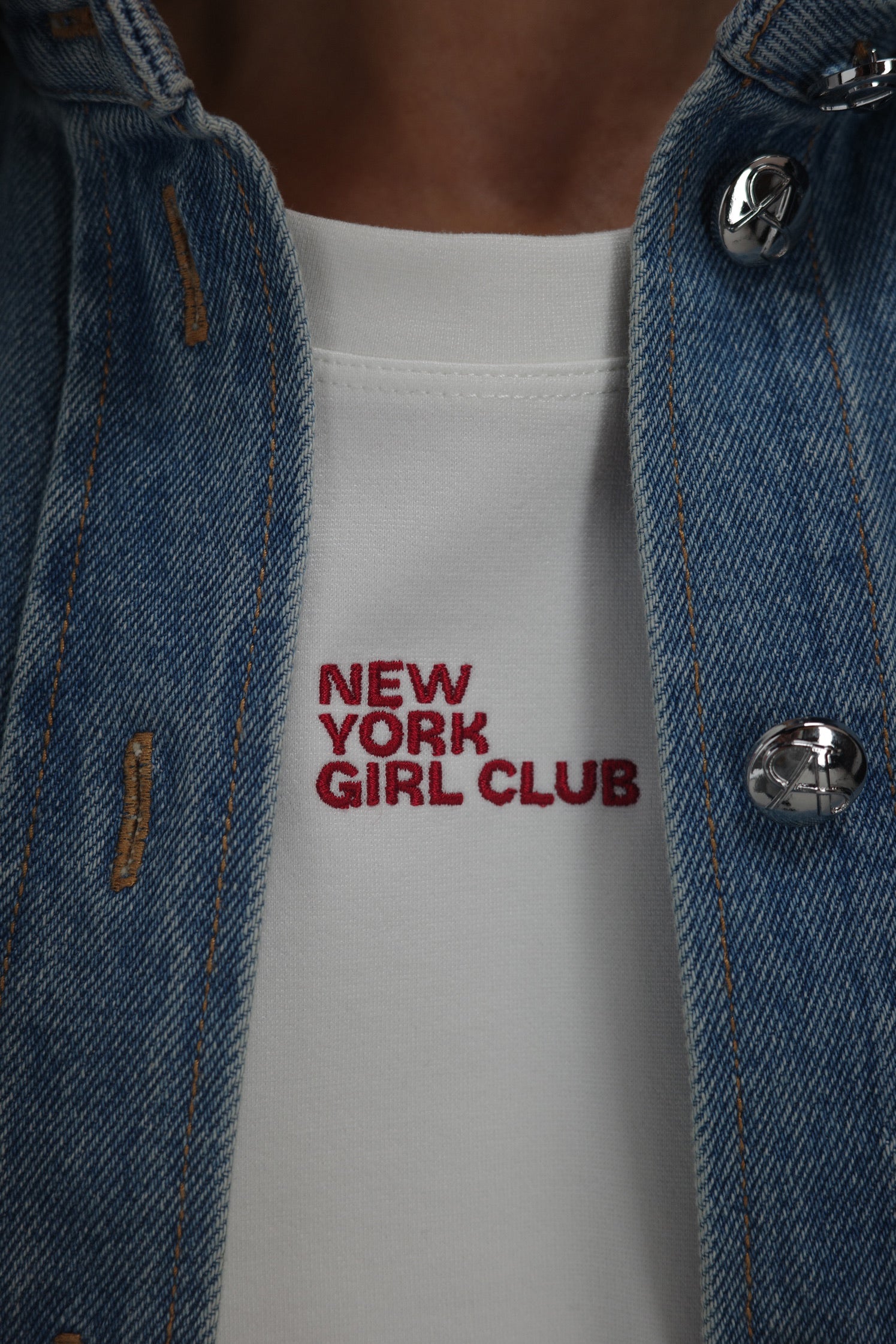 T-Shirt Elodie Embroidery in Off WhiteLadneri - Anita Hass