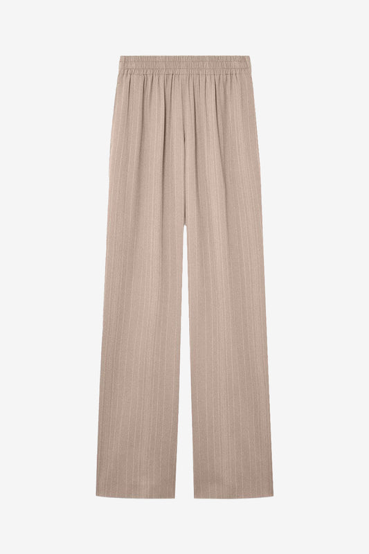 Brittany trousers in pinstripe taupe