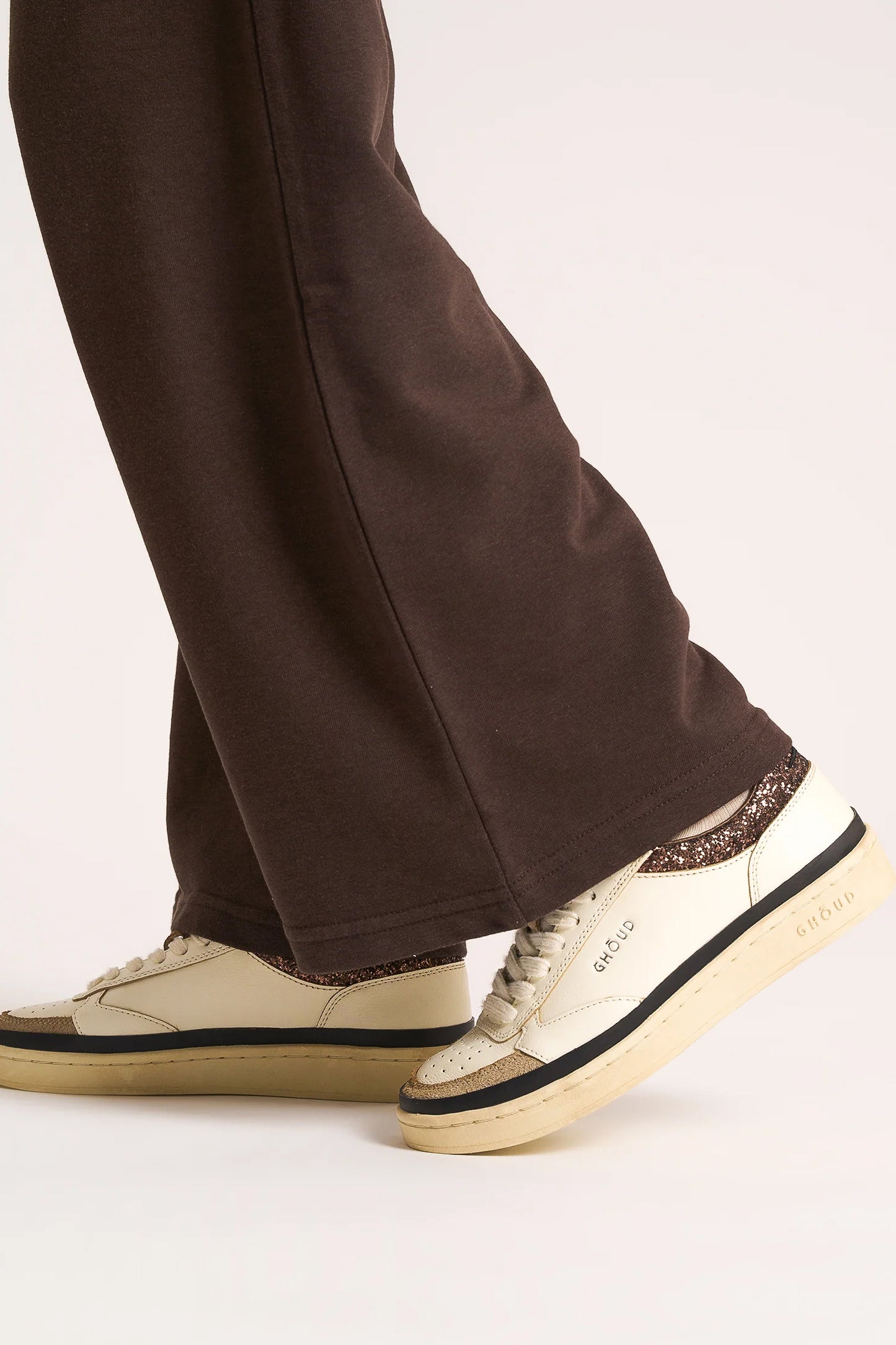 Sneaker Pads in Glitter Brown/Suede MarshmallowGhoud - Anita Hass