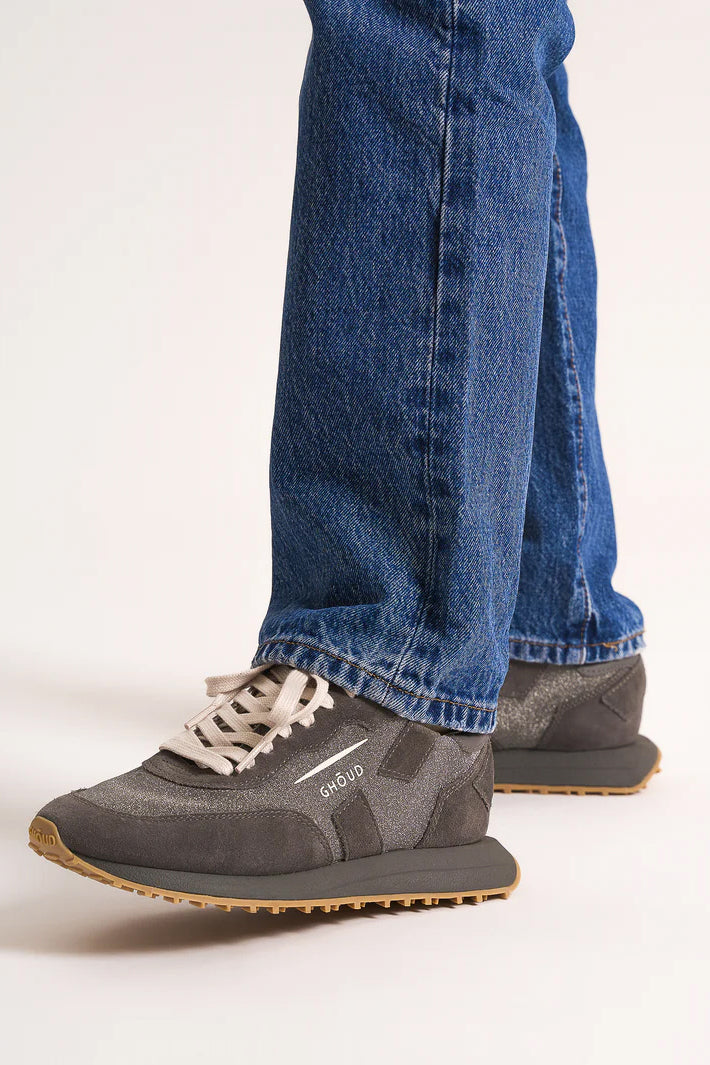 Sneaker Rush Starlight in Glitter Mono/Suede SmokeGhoud - Anita Hass
