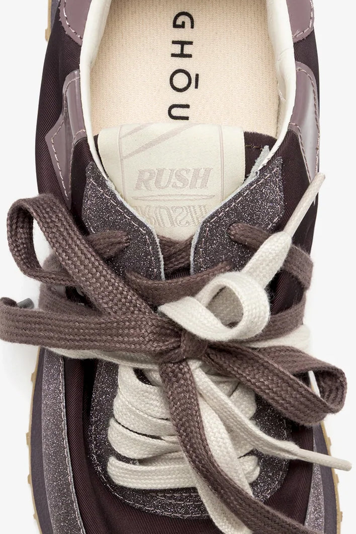 Sneaker Rush Starlight in Glitter Ruby/Nylon RubinGhoud - Anita Hass