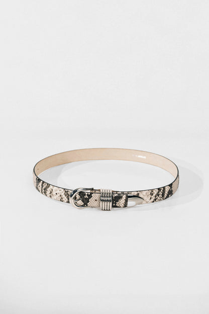 Belts Hollyhock in Beige Snake/Silver