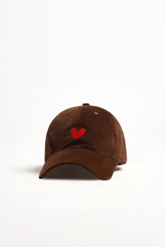 Cord-Cap 'Heart' in ChocolateAnita Hass - Anita Hass