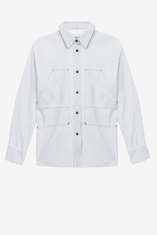 Okely shirt jacket in Light Blue