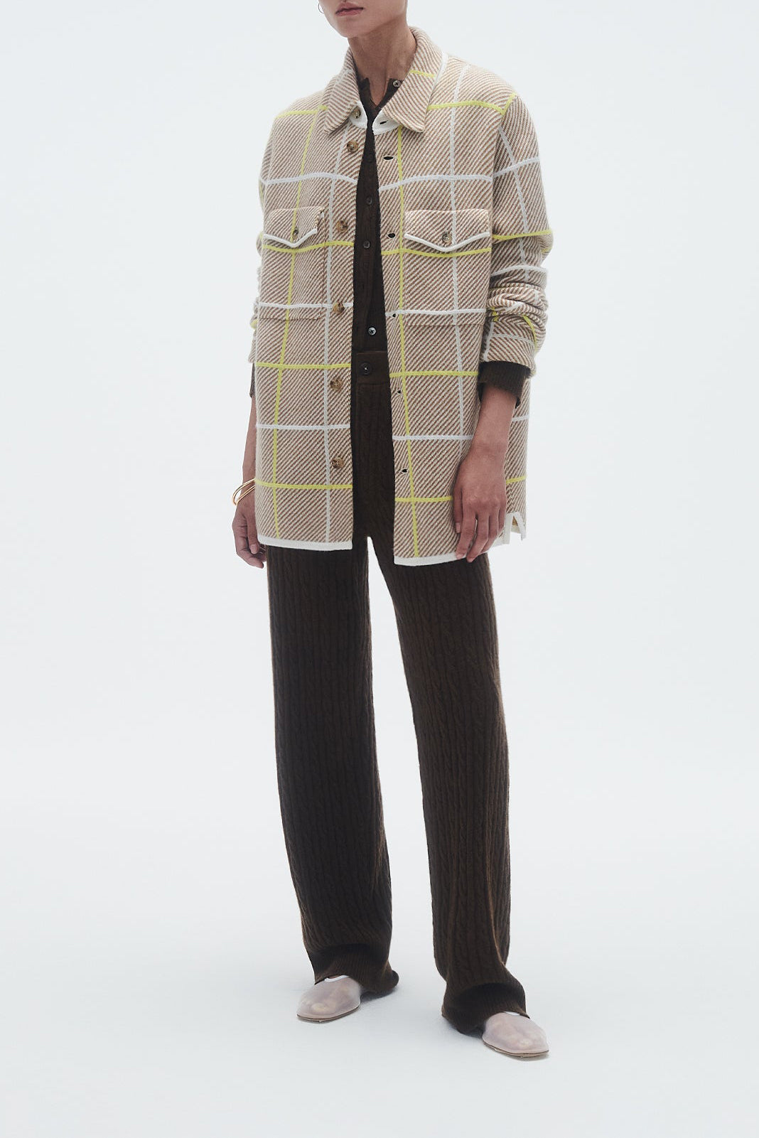 Hemdjacke Plaid Work in Almond ComboGuest in Residence - Anita Hass