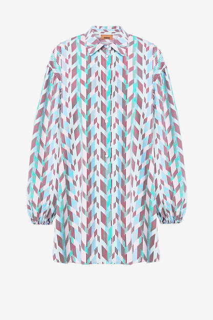 Shirt dress in Multi Stripes
